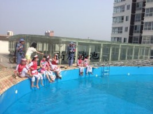 拆裝式泳池 膠膜池 屋頂池 陜西省眉縣