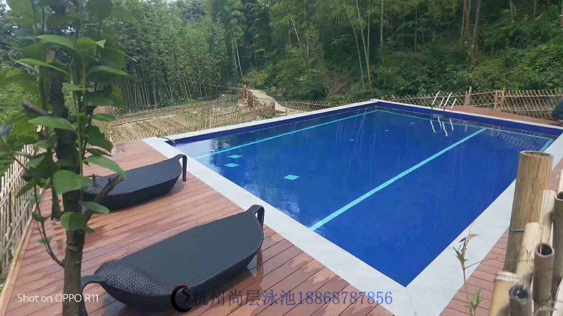 室外泳池 度假酒店泳池 湖州息心廬